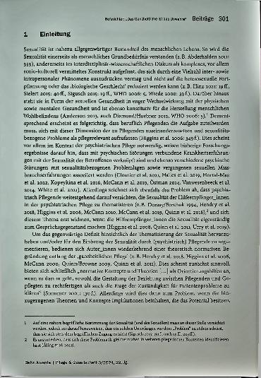 Vorschauseite 2: „Das Ganzheitliche ist das Unwahre“: Zur theoretisch-normativen Begründung der Thematisierung der Sexualität in der psychiatrischen Pflege