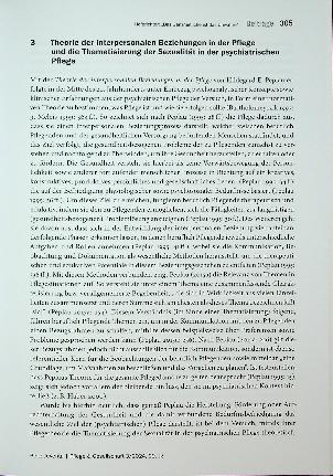 Vorschauseite 6: „Das Ganzheitliche ist das Unwahre“: Zur theoretisch-normativen Begründung der Thematisierung der Sexualität in der psychiatrischen Pflege