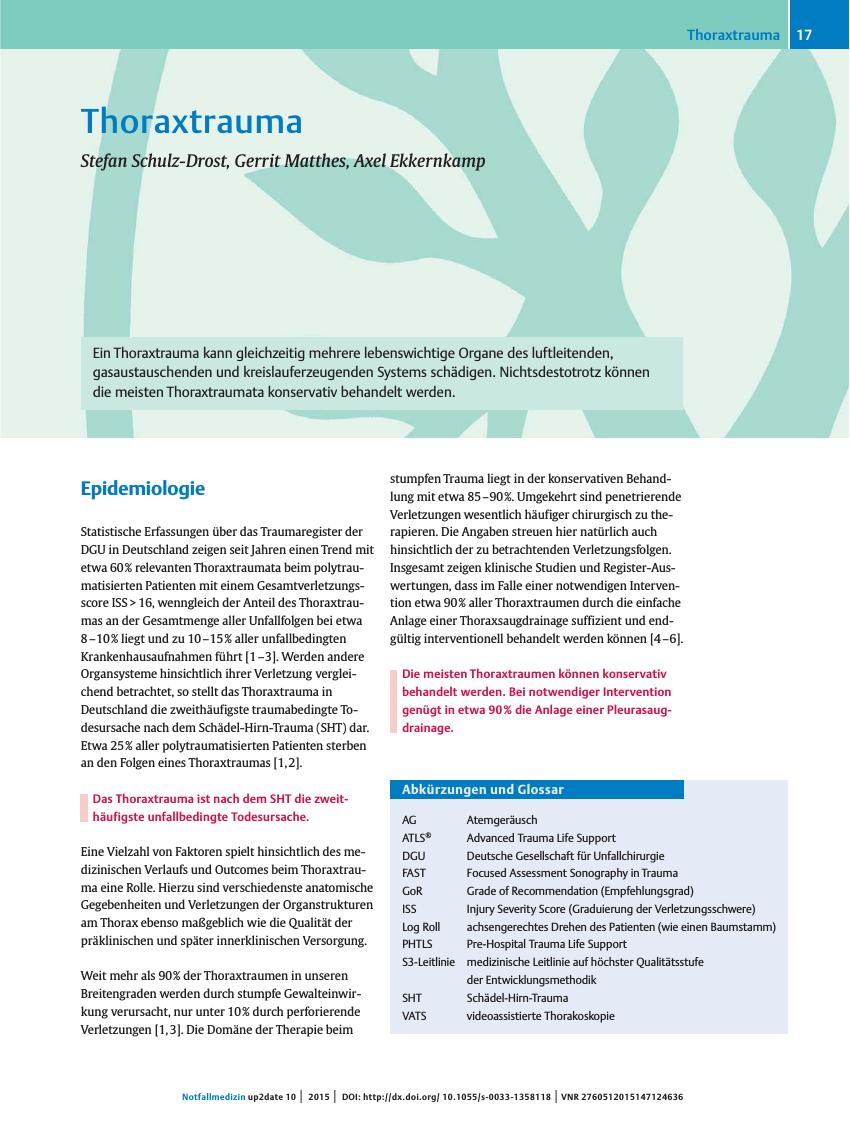 Vorschauseite 1: Thoraxtrauma