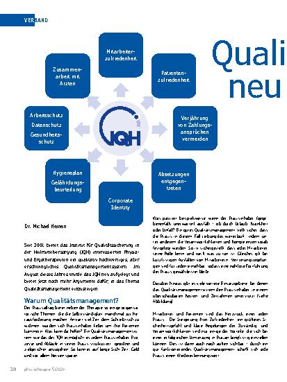 Vorschauseite 1: Qualitätsmanagement neu aufgelegt