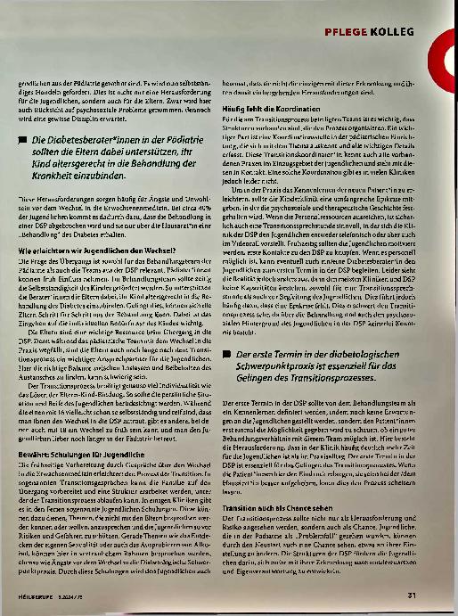 Vorschauseite 2: Jugendliche mit Diabetes - plötzlich erwachsen