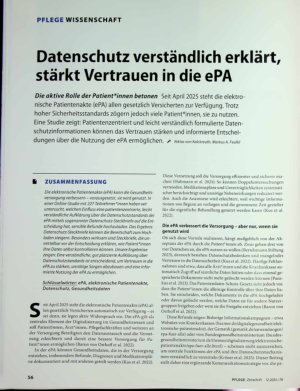 Vorschauseite 1: Datenschutz verständlich erklärt, stärkt Vertrauen in die ePA