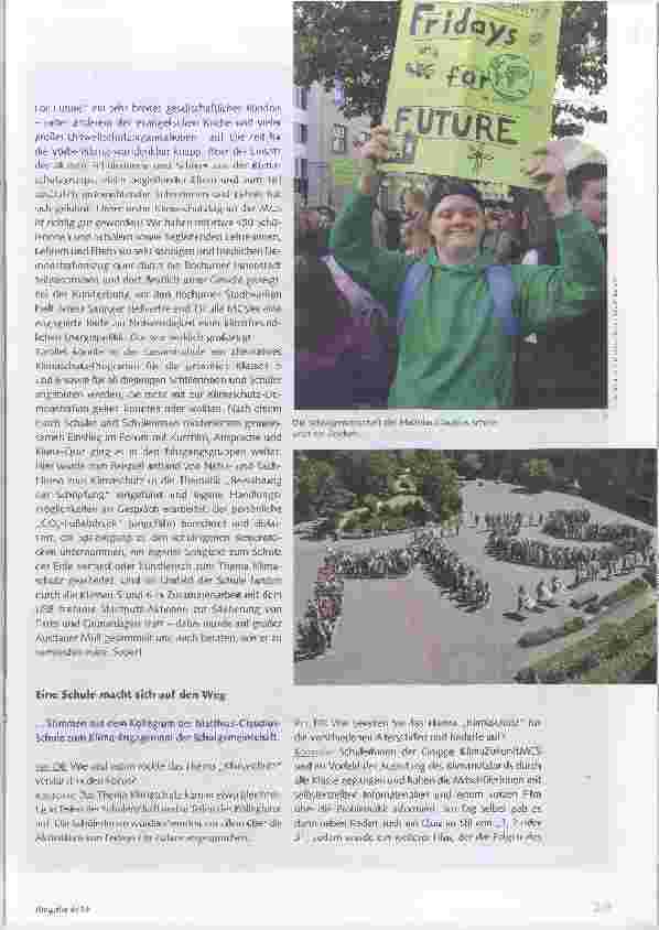 Vorschauseite 2: Erster Klimaschutztag an der Matthias-Claudius Gesamtschule*