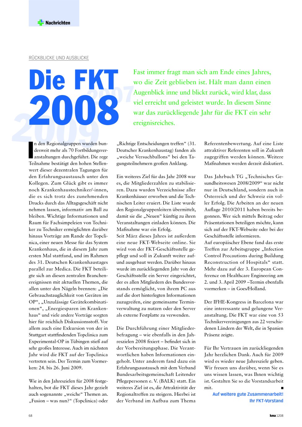 Vorschauseite 1: Die FKT 2008