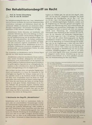 Vorschauseite 1: Der Rehabilitationsbegriff im Recht