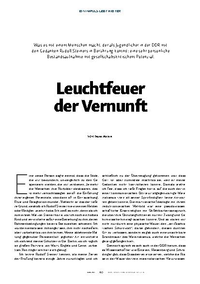 Vorschauseite 1: Leuchtfeuer der Vernunft