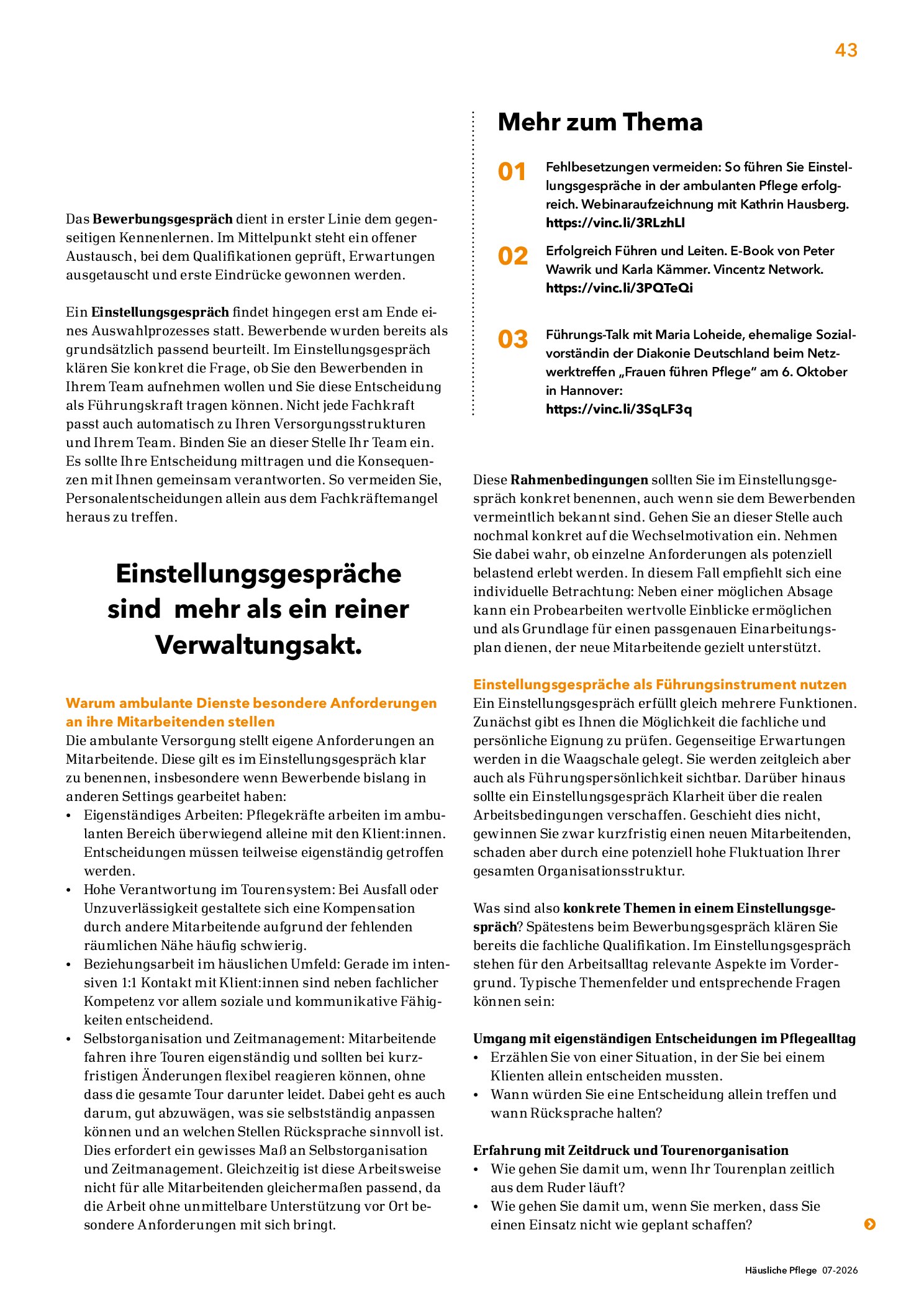 Vorschauseite 2: Mitarbeitende, die kommen, um zu bleiben