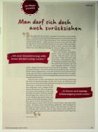 Vorschauseite 1: Man darf sich doch auch zurückziehen.