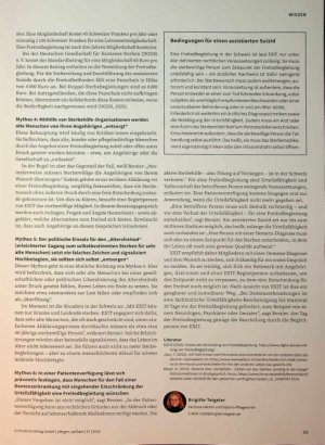 Vorschauseite 2: Assistierter Suizid: 6 Mythen und Fakten Typische Vorurteile rund um die Freitodbegleitung