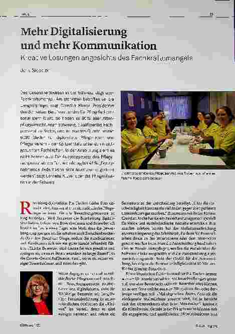 Vorschauseite 1: Mehr Digitalisierung und mehr Kommunikation