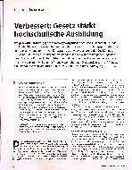 Vorschauseite 1: Verbessert: Gesetz stärkt hochschulische Ausbildung