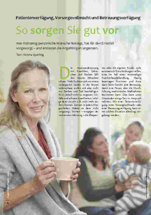 Vorschauseite 1: Patientenverfügung, Vorsorgevollmacht und Betreuungsverfügung - So sorgen Sie gut vor