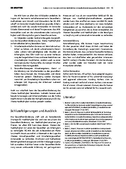 Vorschauseite 3: Synergien zwischen Betrieblichen Gesundheitsförderung und Nachhaltigkeit in der Hochschulausbildung im Burgenland