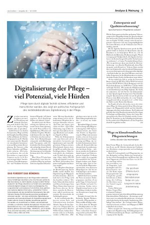 Vorschauseite 1: Digitalisierung der Pflege – viel Potenzial, viele Hürden