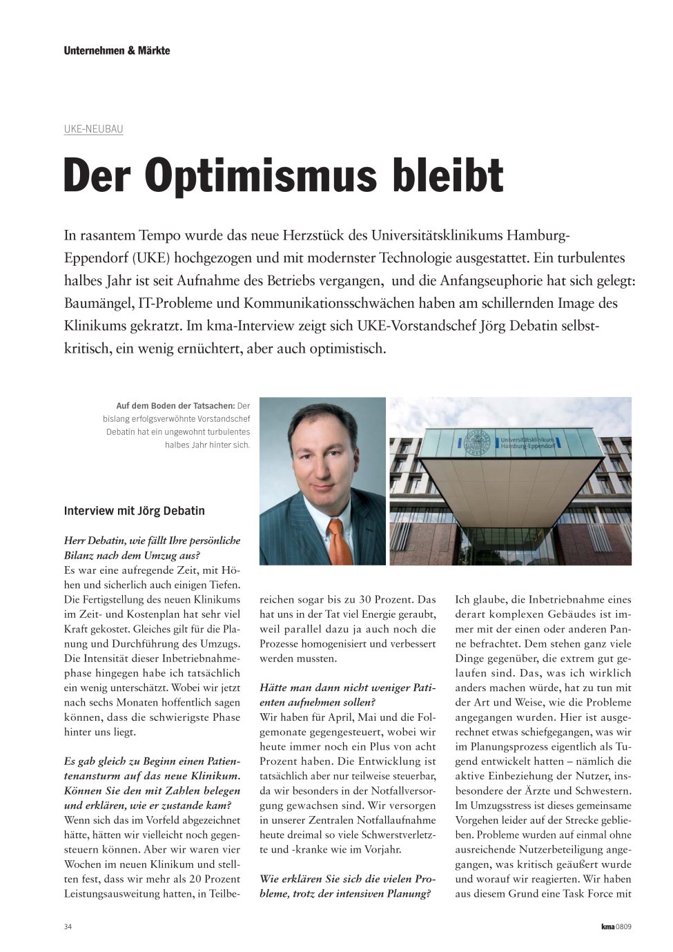 Vorschauseite 1: Der Optimismus bleibt