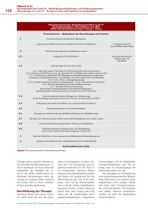Vorschauseite 5: Physiotherapie bei Covid-19 – Behandlungsempfehlungen und Erfahrungsberichte