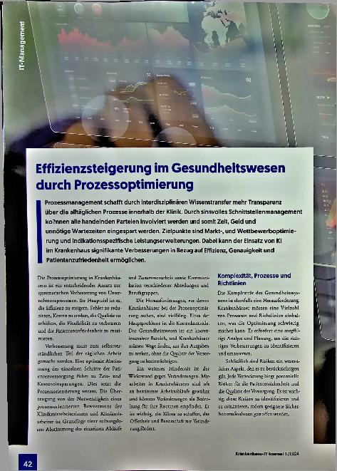 Vorschauseite 1: Effizienzsteigerung im Gesundheitswesen durch Prozessoptimierung