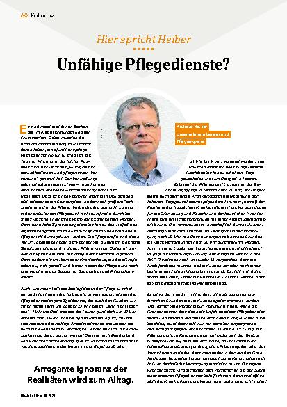 Vorschauseite 1: Unfähige Pflegedienste?