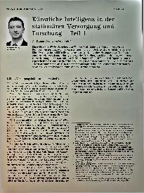 Vorschauseite 1: Künstliche Intelligenz in der stationären Versorgung und Forschung - Teil 1