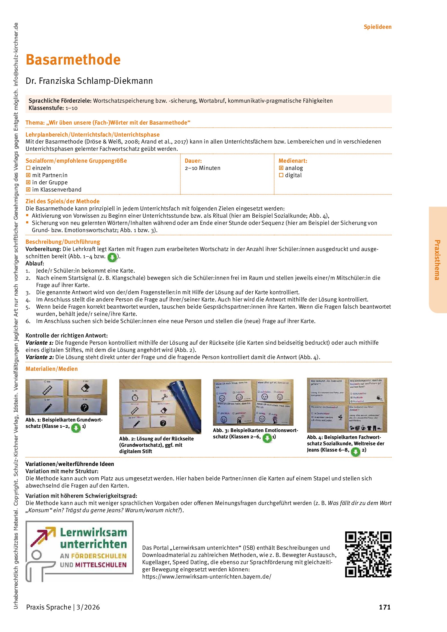 Vorschauseite 1: Basarmethode