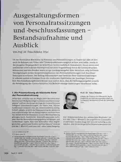 Vorschauseite 1: Ausgestaltungsformen von Personalratssitzungen und -Beschlussfassungen - Bestandsaufnahme und Ausblick