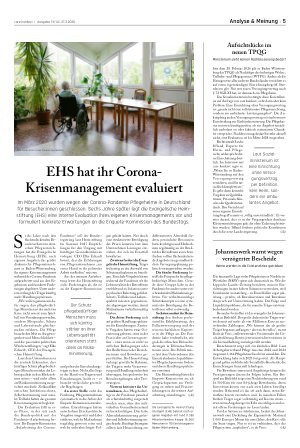 Vorschauseite 1: EHS hat ihr Corona Krisenmanagement evaluiert