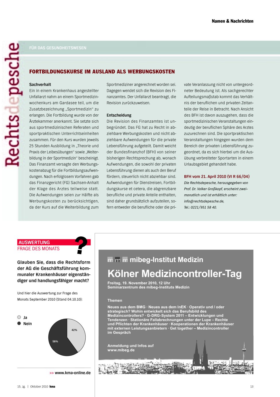 Vorschauseite 1: Fortbildungskurse im Ausland als Werbungskosten