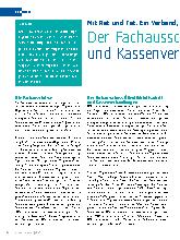 Vorschauseite 1: Mit Rat und Tat: Ein Verband mit vielen Gremien. Der Fachausschuss Öffentlichkeitsarbeit und Kassenverhandlungen.