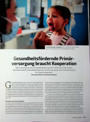 Vorschauseite 1: Gesundheitsfördernde Primärversorgung braucht Kooperation