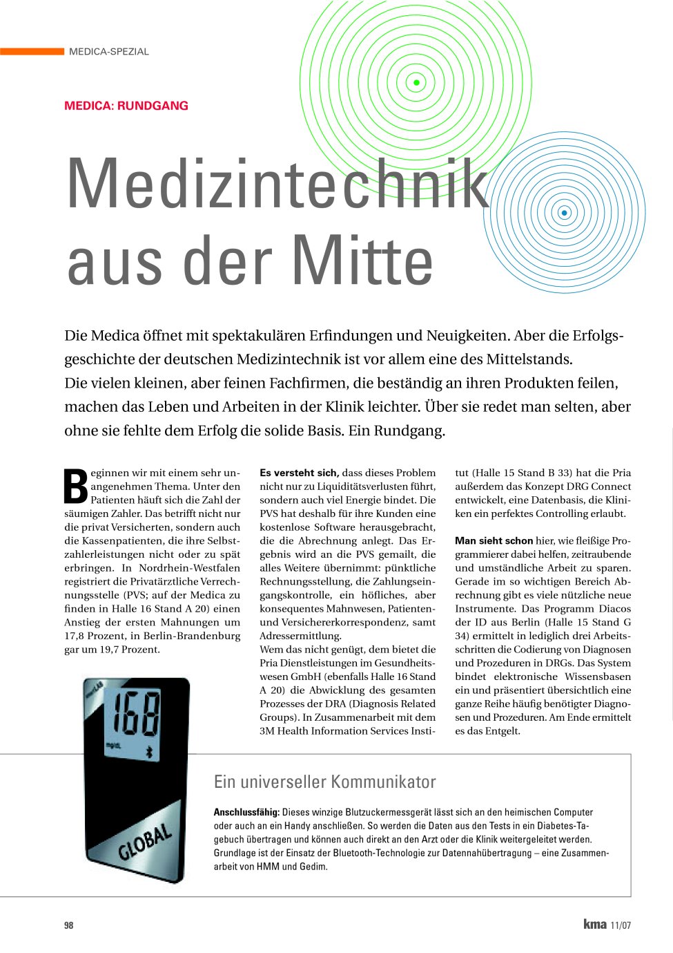 Vorschauseite 1: Medizintechnik aus der Mitte