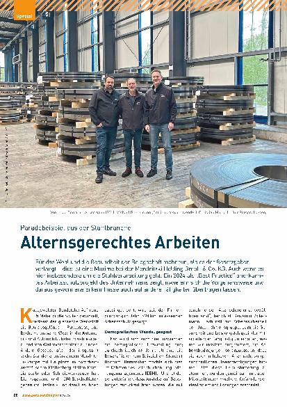 Vorschauseite 1: Paradebeispiel aus der Stahlbranche: Alternsgerechtes Arbeiten