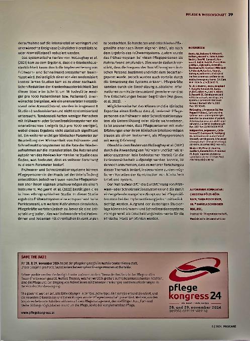 Vorschauseite 2: Cochrane Pflegeforum