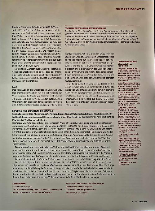 Vorschauseite 4: Cochrane Pflegeforum