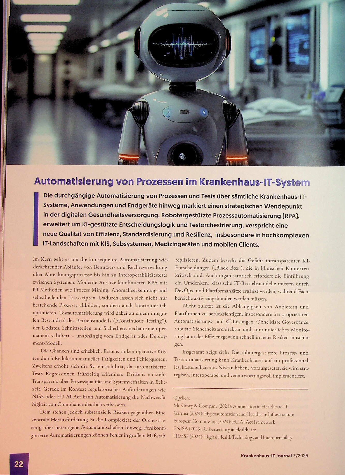 Vorschauseite 1: Automatisierung von Prozessen im Krankenhaus-IT-System