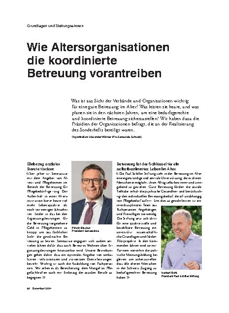 Vorschauseite 1: Wie Altersorganisationen die koordinierte Betreuung vorantreiben