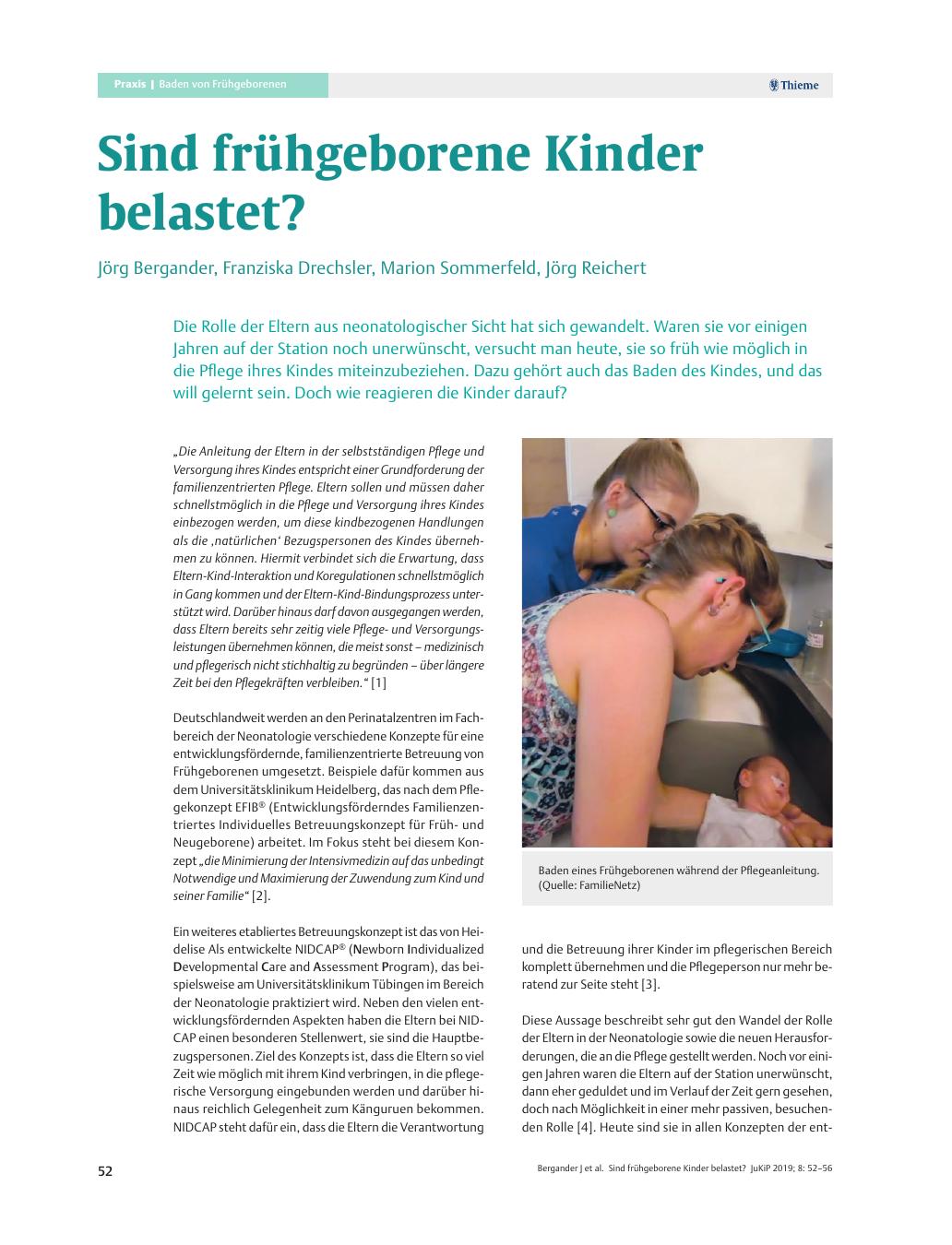 Vorschauseite 1: Sind frühgeborene Kinder belastet?