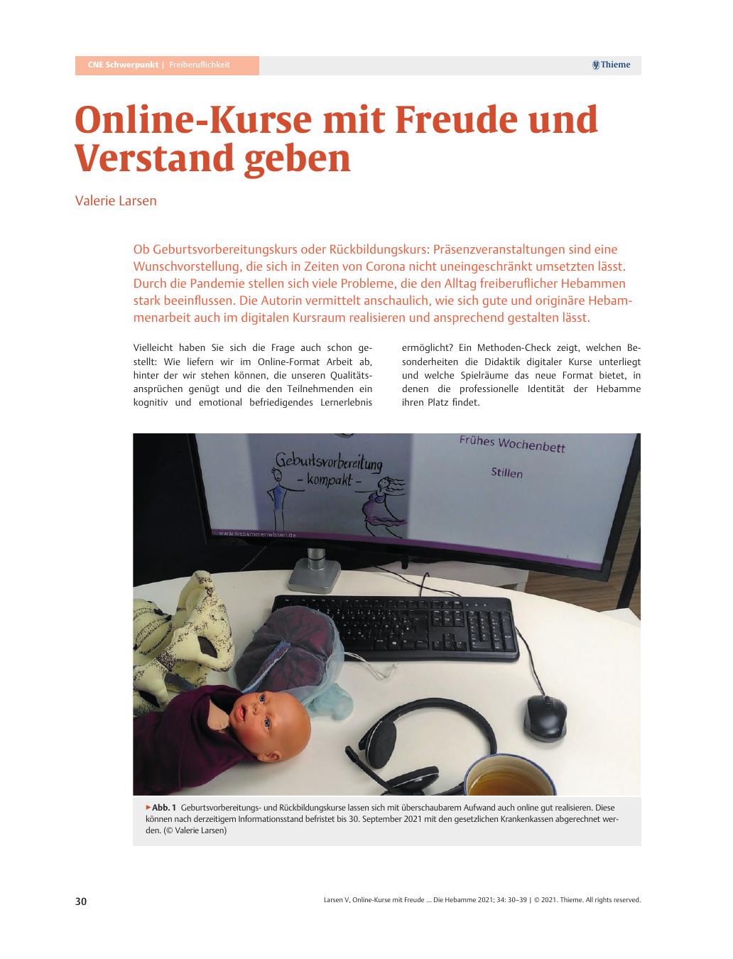 Vorschauseite 1: Online-Kurse mit Freude und Verstand geben