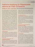 Vorschauseite 1: Praktische Ausbildung für Pflegepersonen während der COVID-19-Pandemie