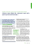 Vorschauseite 1: «Wenn man klein ist, vernetzt man sich und sucht sich Partner.»