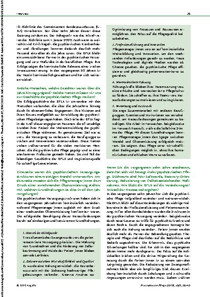 Vorschauseite 2: Sprachrohr für die psychiatrische Pflege