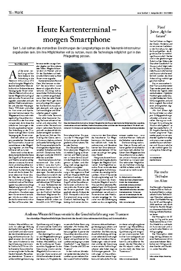 Vorschauseite 1: Heute Kartenterminal – morgen Smartphone