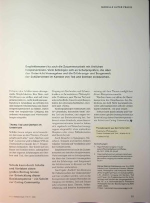 Vorschauseite 2: In welcher Gesellschaft wollen wir leben und sterben? Unterricht in Praktischer Philosophie als Beitrag zu sorgenden Gemeinschaften