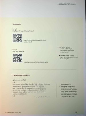 Vorschauseite 4: In welcher Gesellschaft wollen wir leben und sterben? Unterricht in Praktischer Philosophie als Beitrag zu sorgenden Gemeinschaften