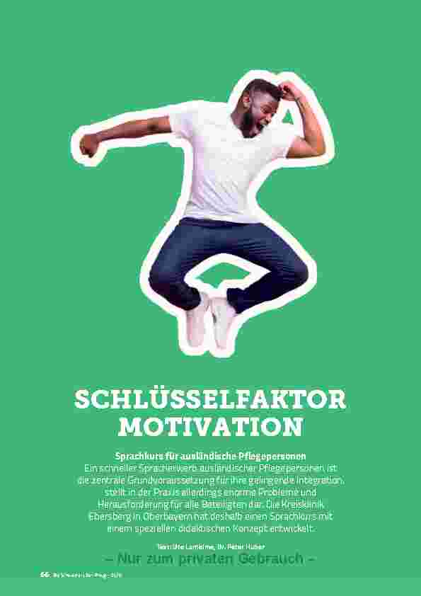 Vorschauseite 1: SCHLÜSSELFAKTOR MOTIVATION