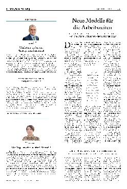 Vorschauseite 1: Neue Modelle für die Arbeitszeiten