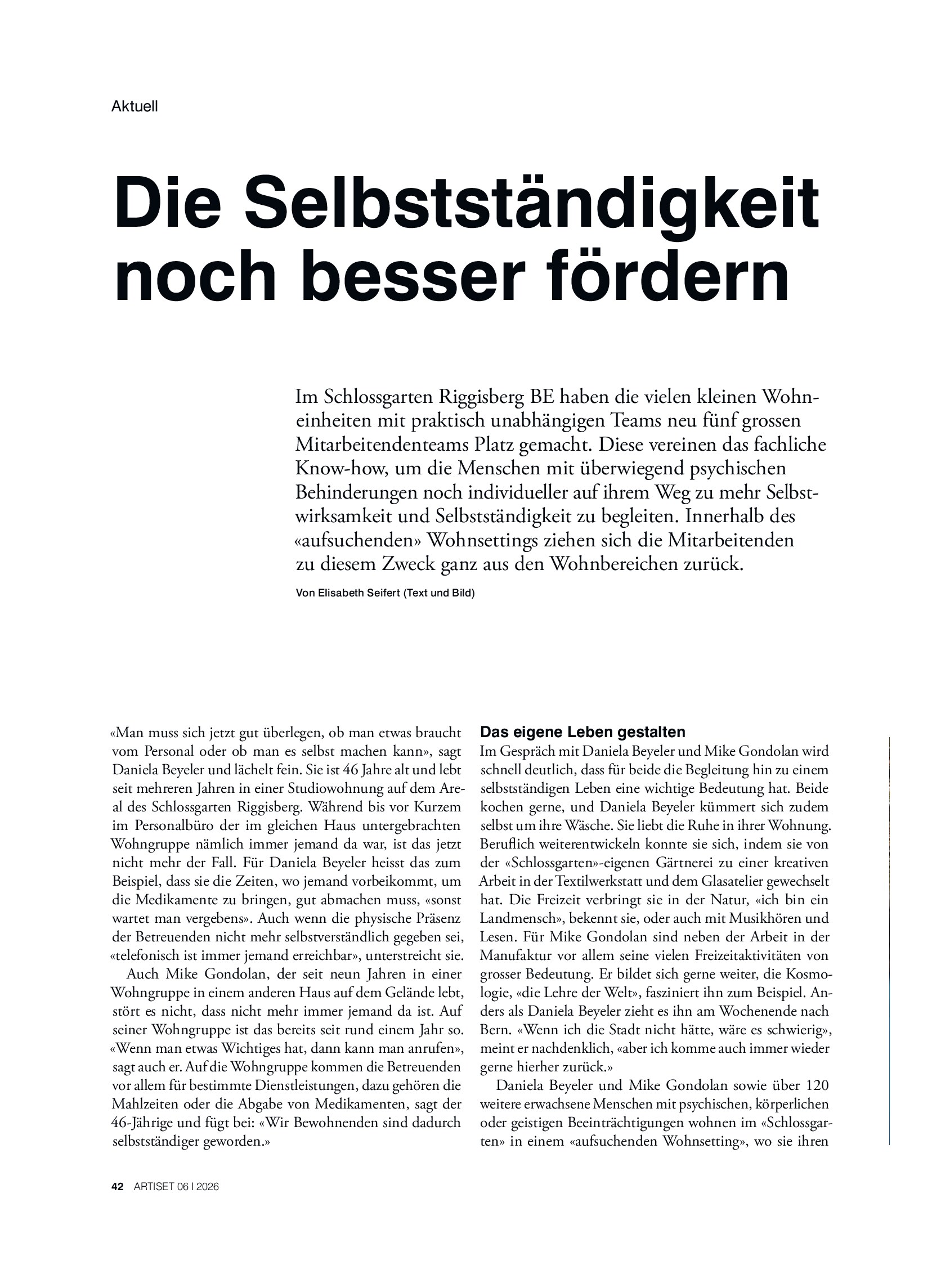 Vorschauseite 1: Die Selbstständigkeit noch besser fördern