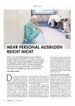 Vorschauseite 1: Mehr Personal ausbilden reicht nicht.