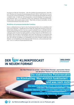 Vorschauseite 6: Zank um den größten Geldtopf der Klinikgeschichte