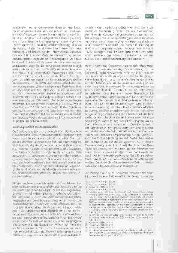 Vorschauseite 6: Stellungnahme des Deutschen Vereins zum Gesetzentwurf zur Umsetzung der Entscheidung des Bundesverfassungsgerichts vom 26. März 2019 zum Ausschluss der Stiefkindadoption in nichte…