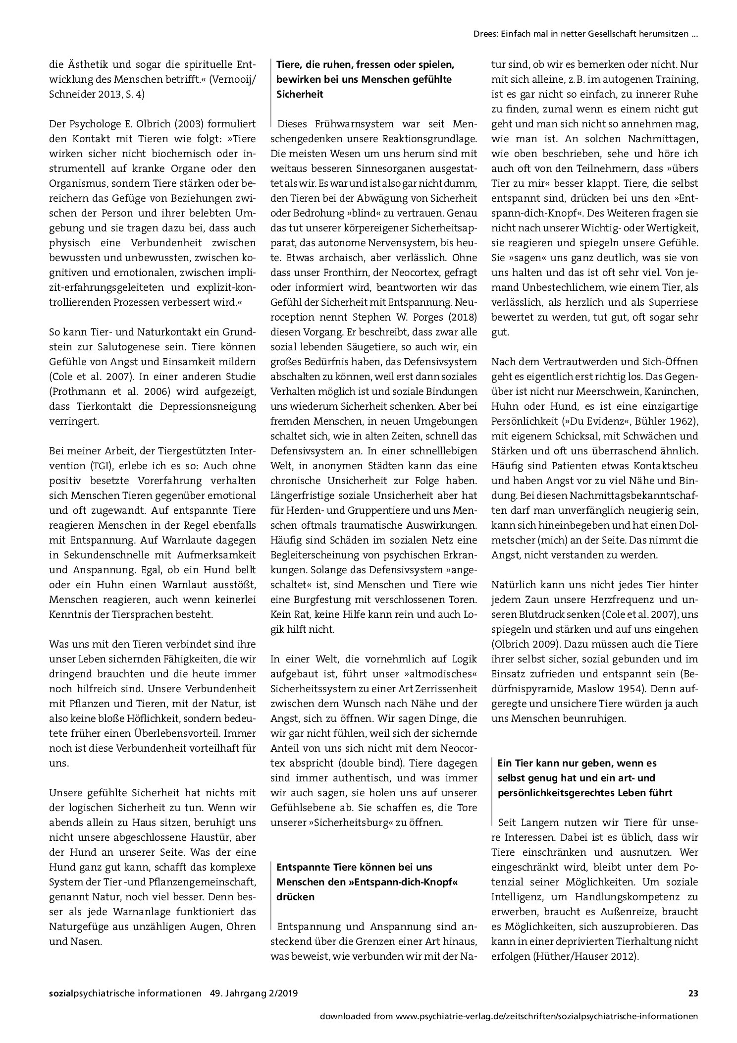 Vorschauseite 2: Einfach mal in netter Gesellschaft herumsitzen... Tiergestützte Intervention in der Allgemeinpsychiatrie